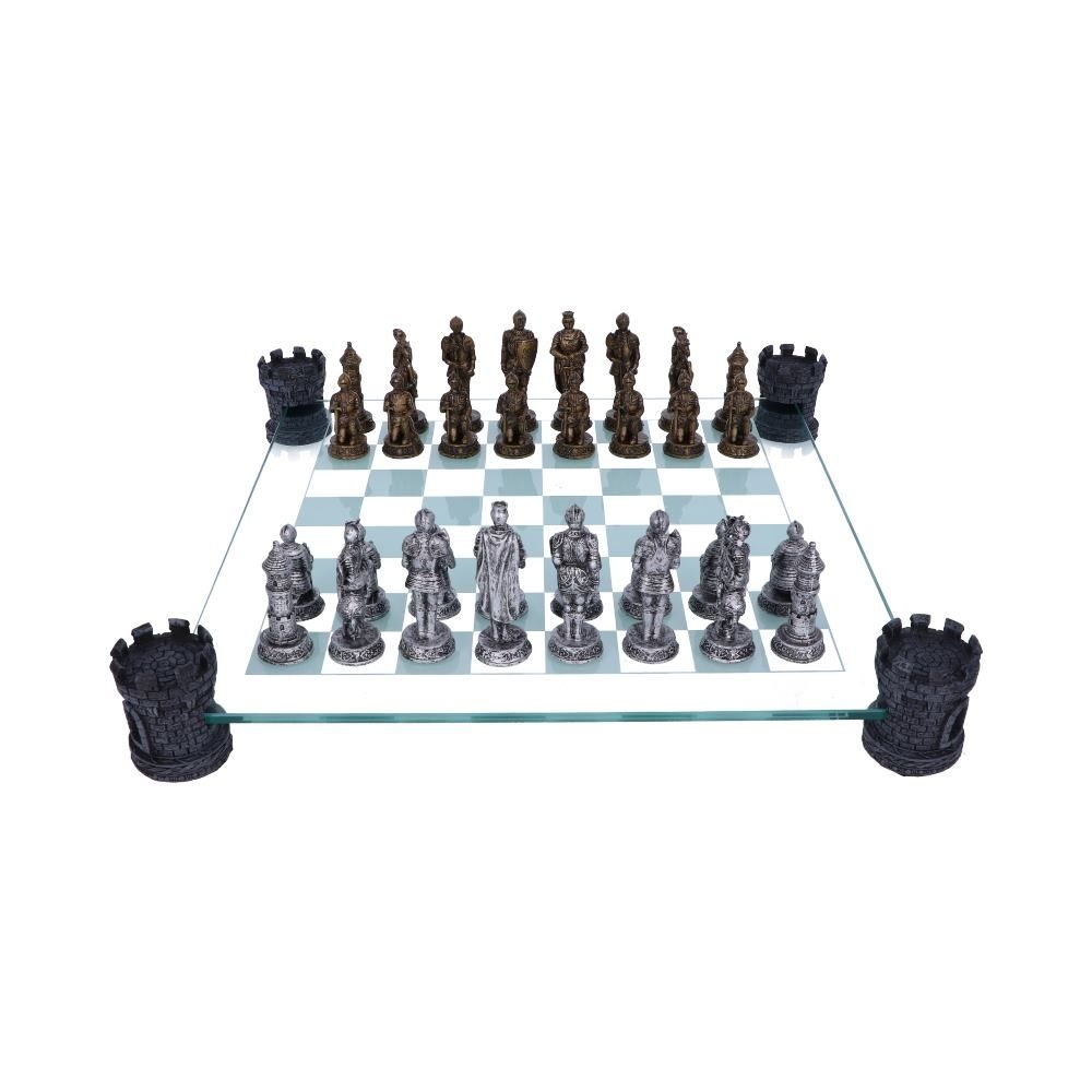 Nemesis Now - Medieval Knight Schachspiel - Silberfarben/Bronzefarben
